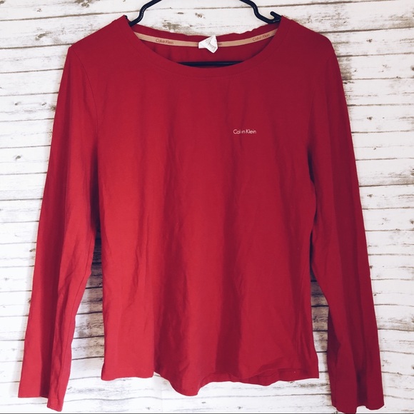 Calvin Klein Tops - Calvin Klein | Red long sleeved TShirt